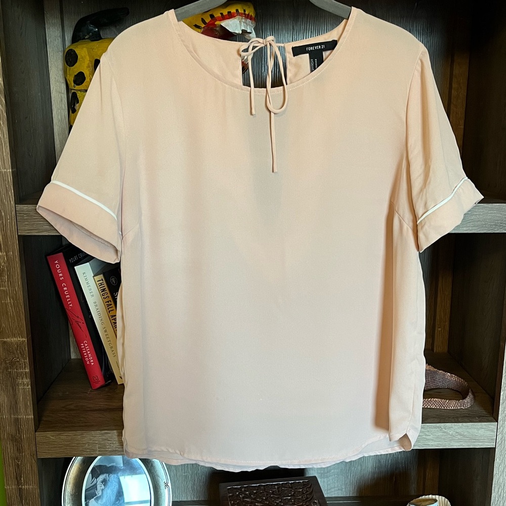 Pink Semi Sheer Blouse